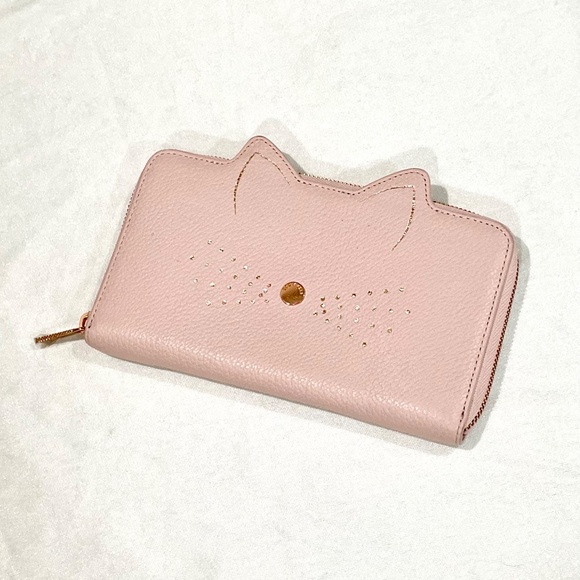 Ted Baker London Kirstie Cat Leather Pink Wallet NEW Kawaii - Picture 2 of 10